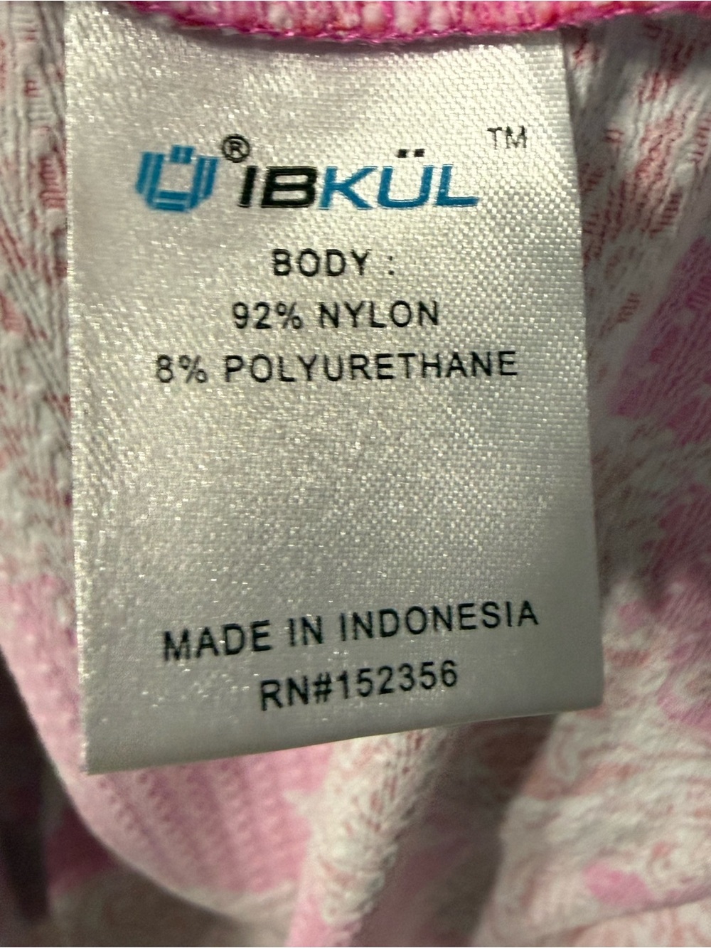 IBKUL UPF50+ Pascha Print Pink Short Sleeve Golf Quarter Zip Women’s Top Size XL - Picture 6 of 10